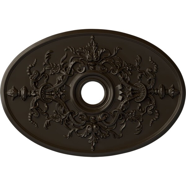 Ekena Millwork Alexa Medallion (Canopies up to 5 5/8"), 30 3/4"W x 21 1/4"H x 3 7/8"ID x 1 5/8"P, Stone Hearth CM21X30ALSHF - main